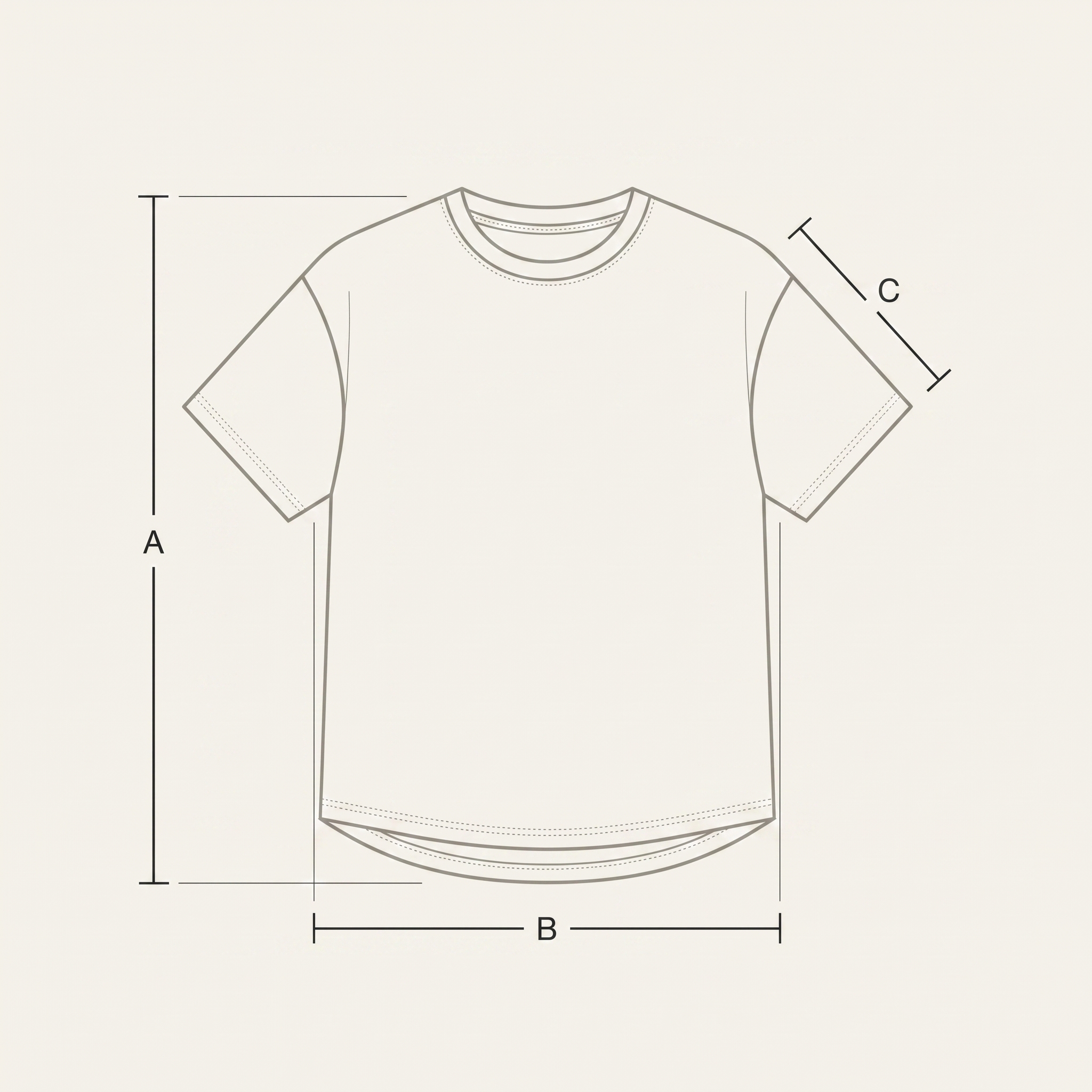 Gu&iacute;a de medidas de la Remera Moria